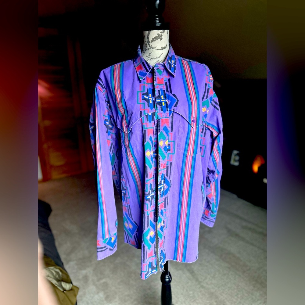 Men’s vintage wrangler button down shirt